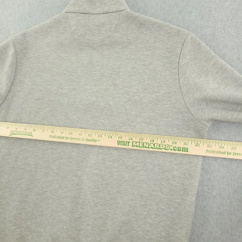 Polo Ralph Lauren Sweatshirt Mens L Gray Fleece 1/4 Zip Mock Neck Pullover
